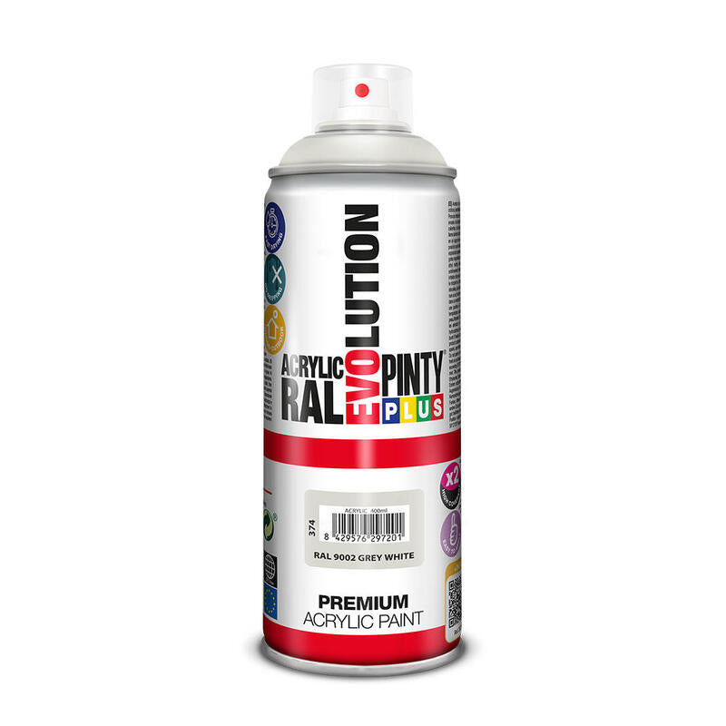 Pack De 2 Unidades - Pintura En Spray Pintyplus Evolution 520cc Ral 9002 Grey White