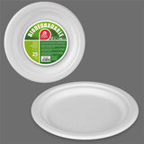 Pack De 2 Unidades - Platos De Cartón Redondos De Postre Blancos Ø17 Cm, 25 Uds