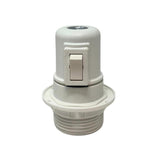 Pack De 2 Unidades - Portalámparas E27 Con Interruptor Semiroscado Con Arandela 2 A 250 V Blanco