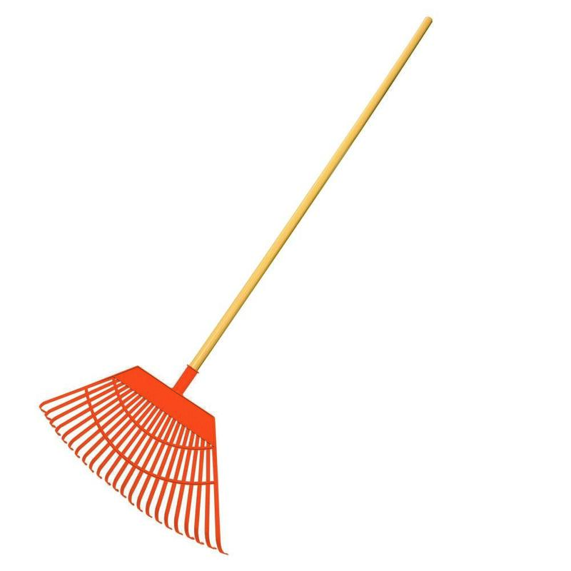 Pack De 2 Unidades - Rastrillo Grande De Jardin 55x31x116cm Color Naranja Edm