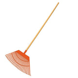 Pack De 2 Unidades - Rastrillo Grande De Jardin 55x31x116cm Color Naranja Edm
