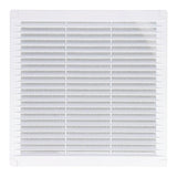 Pack De 2 Unidades - Rejilla Ventilación Cuadrada Con Tapones Y Mosquitera 100x100x7mm Abs Blanca