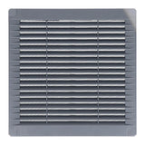 Pack De 2 Unidades - Rejilla Ventilación Cuadrada Con Tapones Y Mosquitera 100x100x7mm Abs Gris