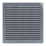 Pack De 2 Unidades - Rejilla Ventilación Cuadrada Con Tapones Y Mosquitera 150x150x7mm Abs Gris