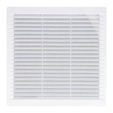Pack De 2 Unidades - Rejilla Ventilación Cuadrada Con Tapones Y Mosquitera 200x200x7mm Abs Blanca