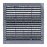 Pack De 2 Unidades - Rejilla Ventilación Cuadrada Con Tapones Y Mosquitera 200x200x7mm Abs Gris