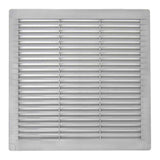 Pack De 2 Unidades - Rejilla Ventilación Cuadrada Con Tapones Y Mosquitera 250x250x7mm Abs Gris