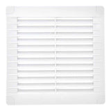 Pack De 2 Unidades - Rejilla Ventilación Cuadrada Con Tapones Y Mosquitera150x150x7mm Abs Blanca