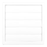 Pack De 2 Unidades - Rejilla Ventilación Cuadrada Empotrable Con Lamas Móviles 170x170mm Enclavamiento Ø120mm Abs Blanca