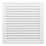 Pack De 2 Unidades - Rejilla Ventilación Cuadrada Empotrable Ø 100mm Con Mosquitera 170x170x10mm Abs Blanca