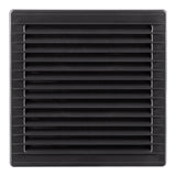 Pack De 2 Unidades - Rejilla Ventilación Cuadrada Empotrable Ø 100mm Con Mosquitera 170x170x10mm Abs Gris Antracita