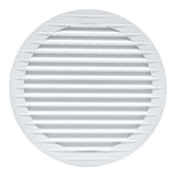 Pack De 2 Unidades - Rejilla Ventilación Redonda Empotrable Con Mosquitera Ø150mm Abs Blanca