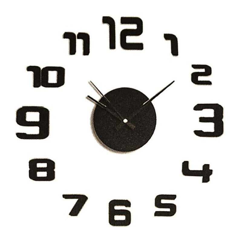 Pack De 2 Unidades - Reloj Adhesivo Negro Ø35 Cm Caison