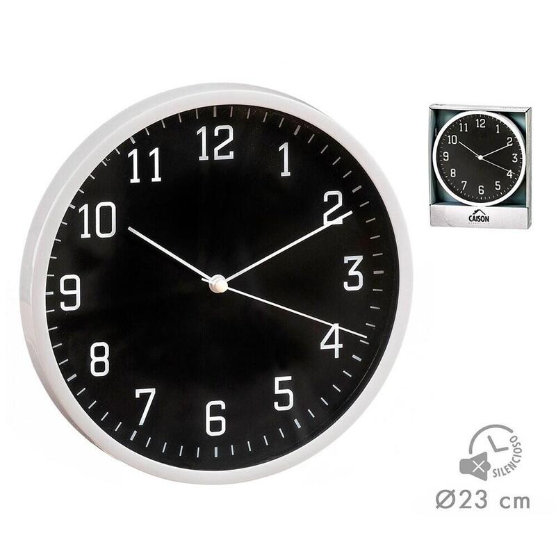Pack De 2 Unidades - Reloj Pared Negro/Blanco Ø21,5 Cm