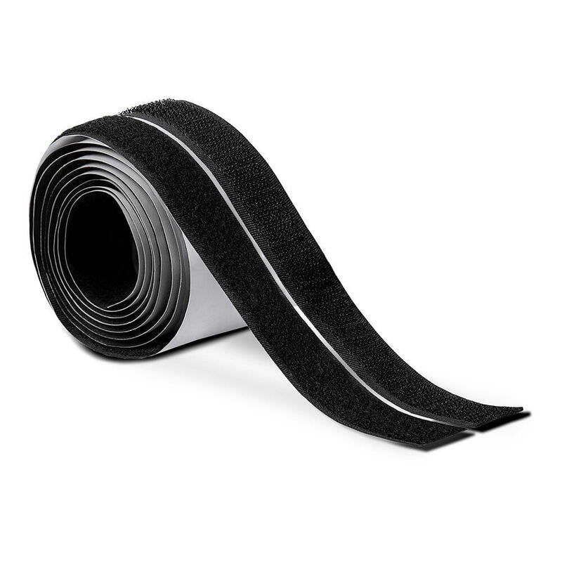 Pack De 2 Unidades - Rollo Adhesivo De Cierre De Gancho Y Bucle 20mm X 1,5m. Negro, 2144-3, Inofix