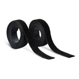 Pack De 2 Unidades - Rollo Adhesivo Térmico De Cierre De Gancho Y Bucle Negro 20 Mm X 1,5 M