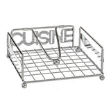 Pack De 2 Unidades - Servilletero Cuisine De Metal Cromado 18,3 X 18,3 X 6,5 Cm