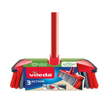 Pack De 2 Unidades - Set Cepillo 3 Action Escoba Multiusos Con Palo 171214 Vileda