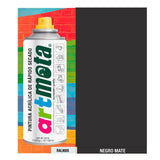 Pack De 2 Unidades - Spray Negro Mate Ral9005 216ml Mota La02