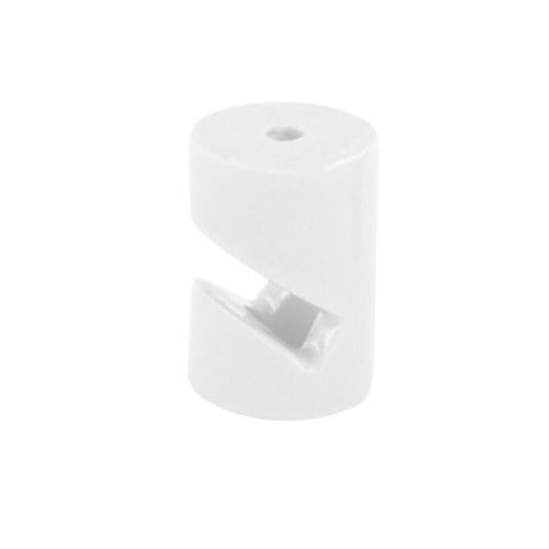 Pack De 2 Unidades - Sujetacables De Plástico, Cilíndrico En V, Blanco, 5 Uds