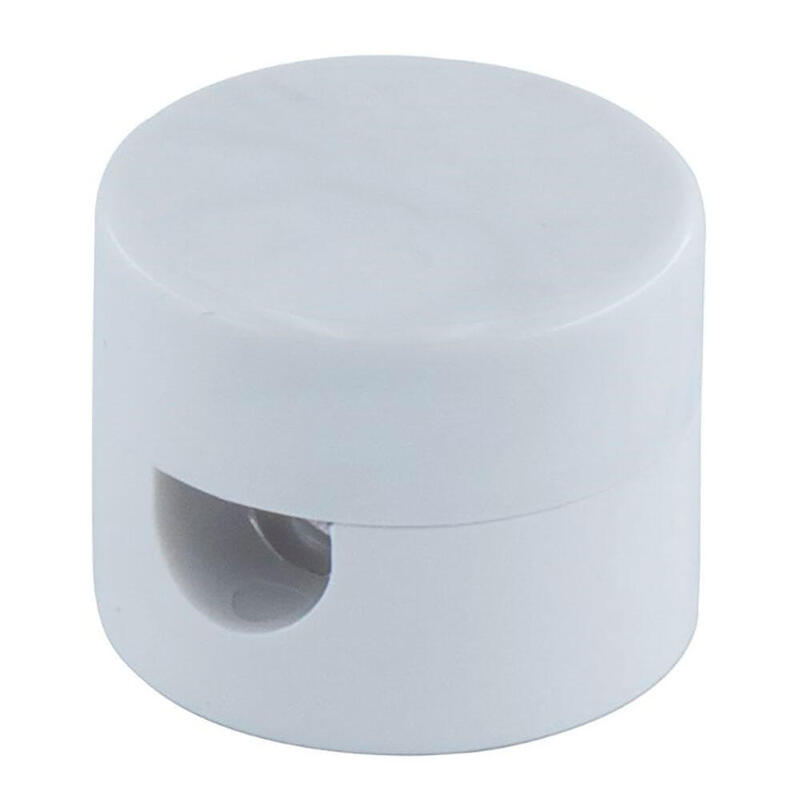 Pack De 2 Unidades - Sujetacables De Plástico, Redondo, Blanco, 5 Uds