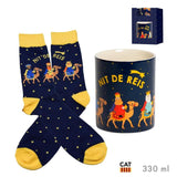 Pack De 2 Unidades - Taza Con Calcetines En Caja De Regalo Modelo Reis Cat