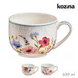 Pack De 2 Unidades - Tazón Con Diseño De Flores, Modelos Variados, 630 Ml