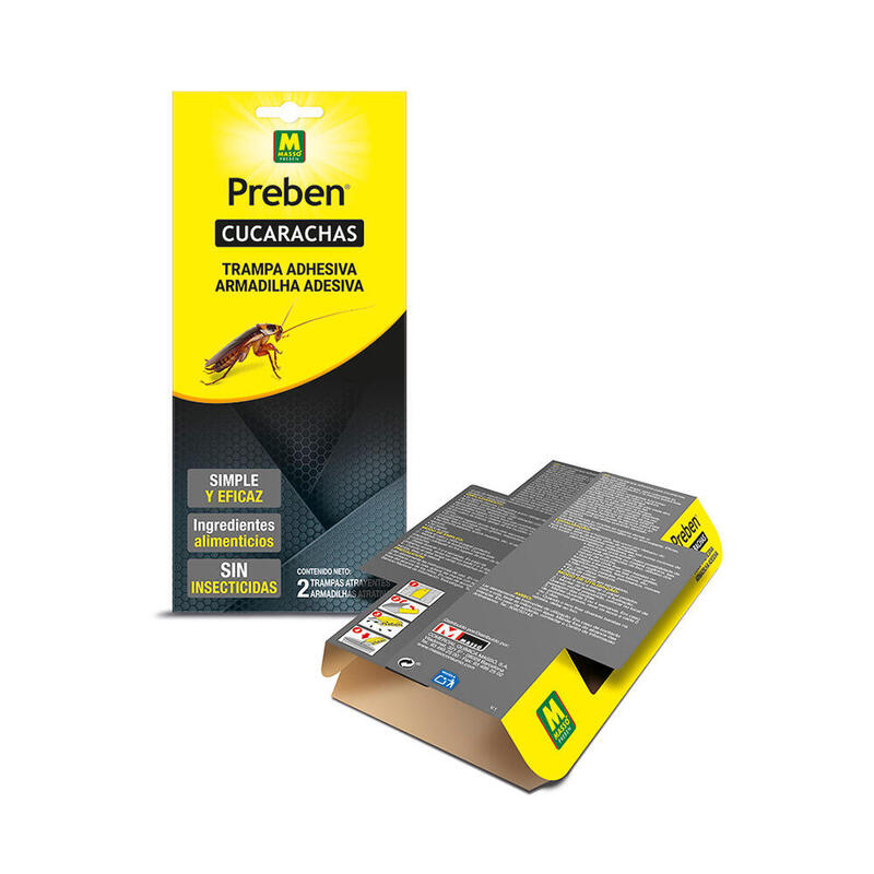 Pack De 2 Unidades - Trampa Adhesiva Para Cucarachas, 5 Uds