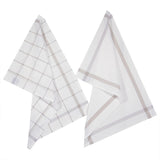 Pack De 2 Unidades - Trapos De Cocina Modelo Cuadros Color Gris 45 X 70 Cm, 2 Uds