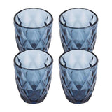 Pack De 2 Unidades - Vaso De Cristal Con Relieve Modelo Aqua, 260 Ml, 4 Uds