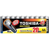 Pack De 20 Pilas Aa Toshiba High Power Lr6 1.5v Alcalinas