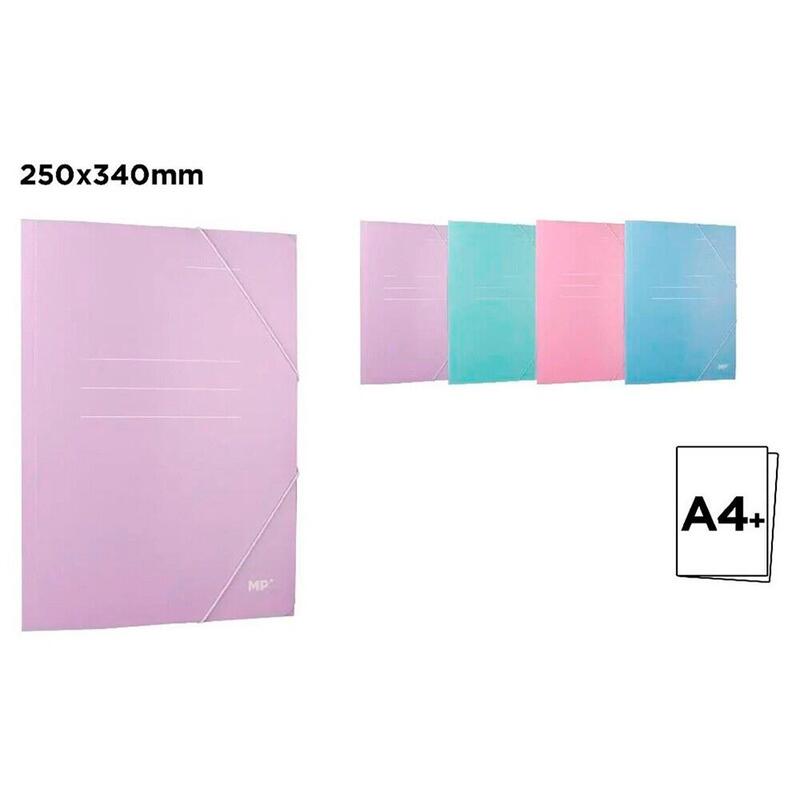 Pack De 20 Unidades - Carpeta A4 Cartón, Colores Surtidos, 250 X 340 Mm
