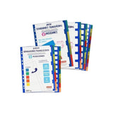 Pack De 20 Unidades Grafoplas Separadores Multitaladro Pp Translúcido Extra 6 Posiciones 11 Taladros A4 Surtidos