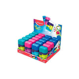 Pack De 20 Unidades Maped Connect Duo Afilaborra De 2 Orificio Con Goma De Borrar - Deposito De Gran Capacidad - Forma