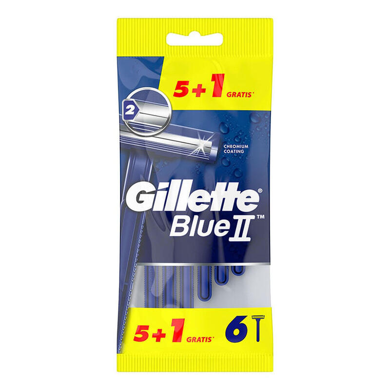 Pack De 20 Unidades - Maquinillas De Afeitar Gillette Blue Ii Fija Pack 5+1