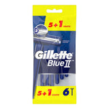 Pack De 20 Unidades - Maquinillas De Afeitar Gillette Blue Ii Fija Pack 5+1