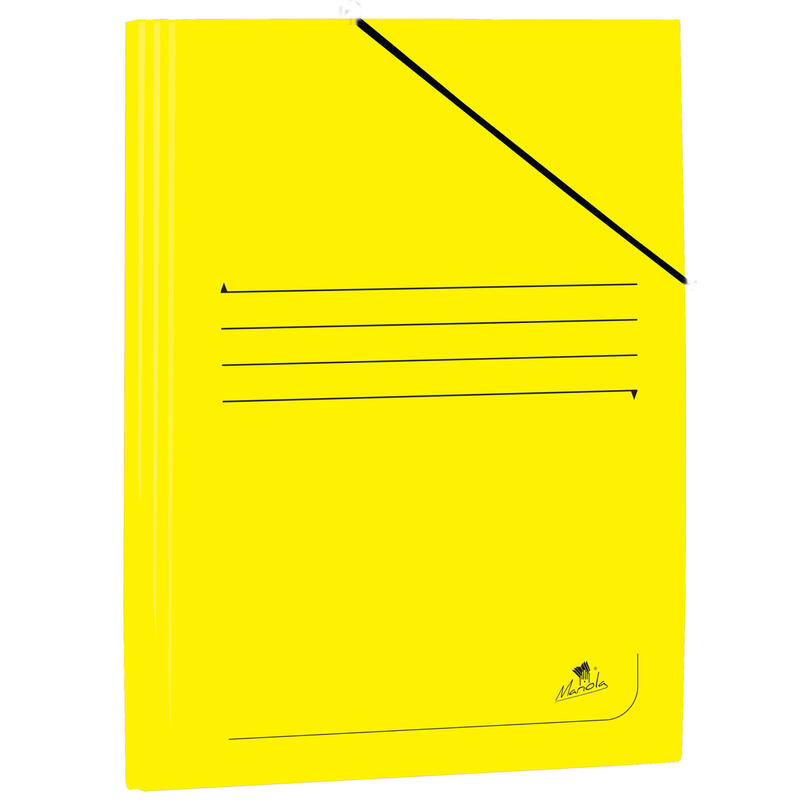 Pack De 20 Unidades Mariola Carpeta De Carton Plastificado Folio 500gr/M2 - Medidas 34x25cm - Cierre Con Goma Elastica