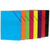 Pack De 20 Unidades Mariola Carpeta De Carton Plastificado Folio 500gr/M2 - Medidas 34x25cm - Cierre Con Goma Elastica