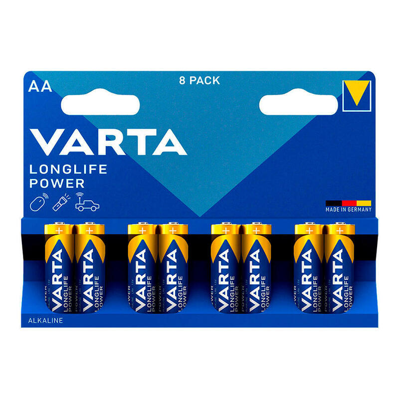 Pack De 20 Unidades - Pila Varta Longlife Power Aa - Lr06 (Blister 8 Unid.) Ø14,5x50,5mm