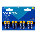 Pack De 20 Unidades - Pila Varta Longlife Power Aa - Lr06 (Blister 8 Unid.) Ø14,5x50,5mm