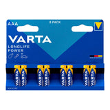 Pack De 20 Unidades - Pila Varta Longlife Power Aaa - Lr03 (Blister 8 Unid.) Ø10,5x44,5mm
