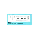 Pack De 20 Unidades Talonario Entrada 100h 14,8x4,5 Cm Colores Surtidos