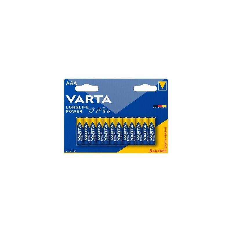 Pack De 20 Unidades Varta Longlife Power Pila Alcalina Aaa Lr03 Blister*8+4 Precio Ud Min Pedido 20 Uds