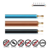 Pack De 200 Unidades - Cablecillo H07z1-K 2,50 Mm² Marrón Euro/M