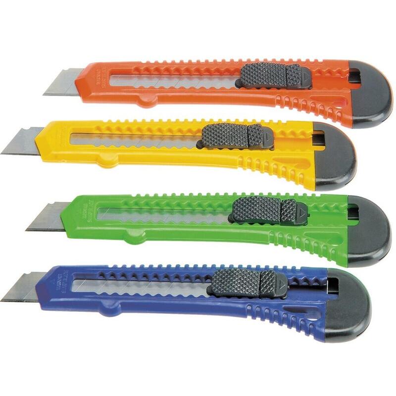 Pack De 24 Unidades Bismark Cutter Grande Retractil - Empuñadura De Plastico - Bloqueo De Seguridad