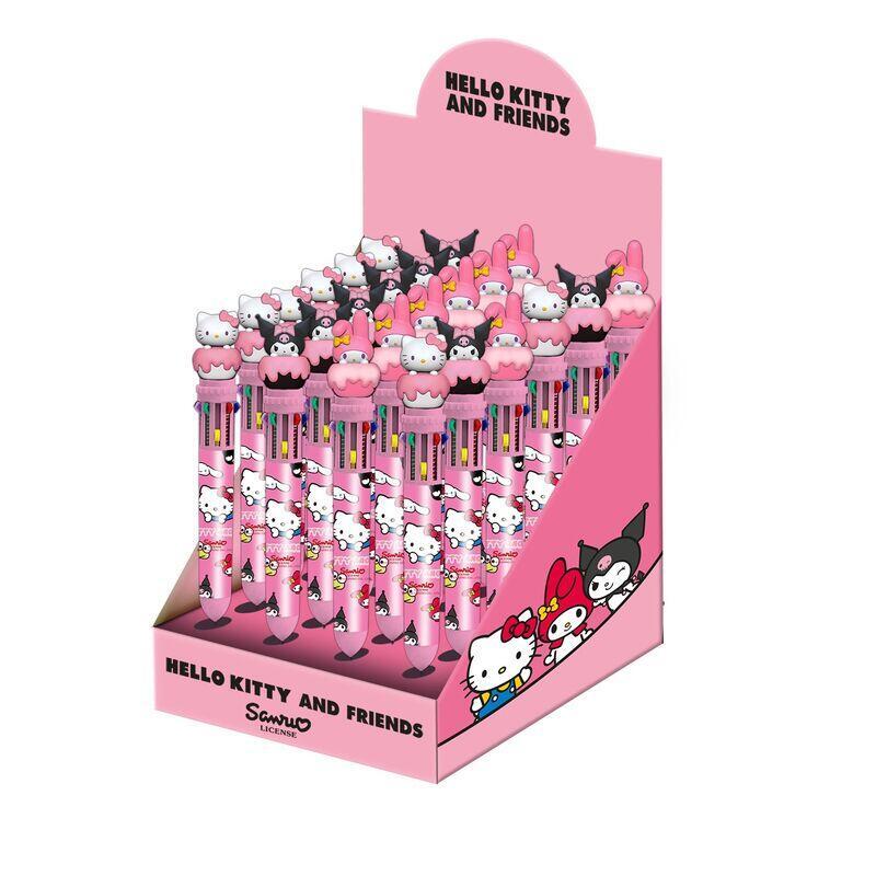Pack De 24 Unidades - Boligrafo 10 Colores Hello Kitty Surtido