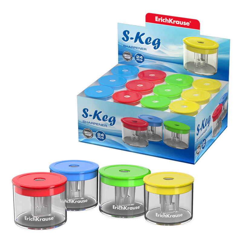 Pack De 24 Unidades Erichkrause Sacapuntas S-Keg Con Contenedor - Color Surtido