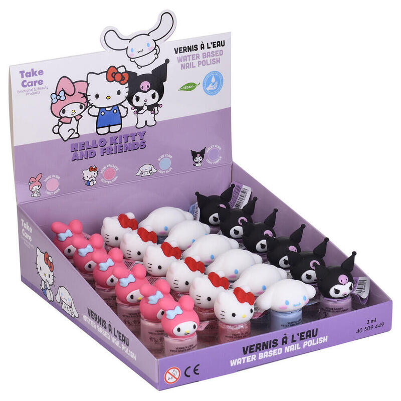 Pack De 24 Unidades - Esmalte De Uñas Al Agua Hello Kitty And Friends Surtido