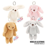 Pack De 24 Unidades - Llavero Peluche Conejo 12cm Surtido