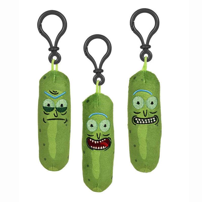 Pack De 24 Unidades - Llavero Peluche Pickle Rick & Morty 10cm Surtido